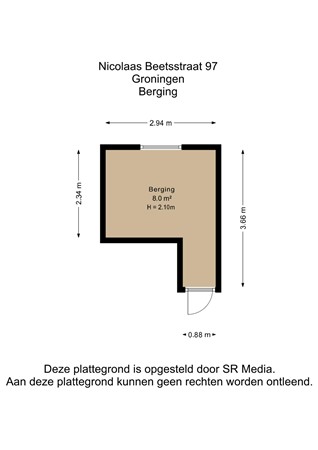 Floorplan - Nicolaas Beetsstraat 97, 9721 RM Groningen